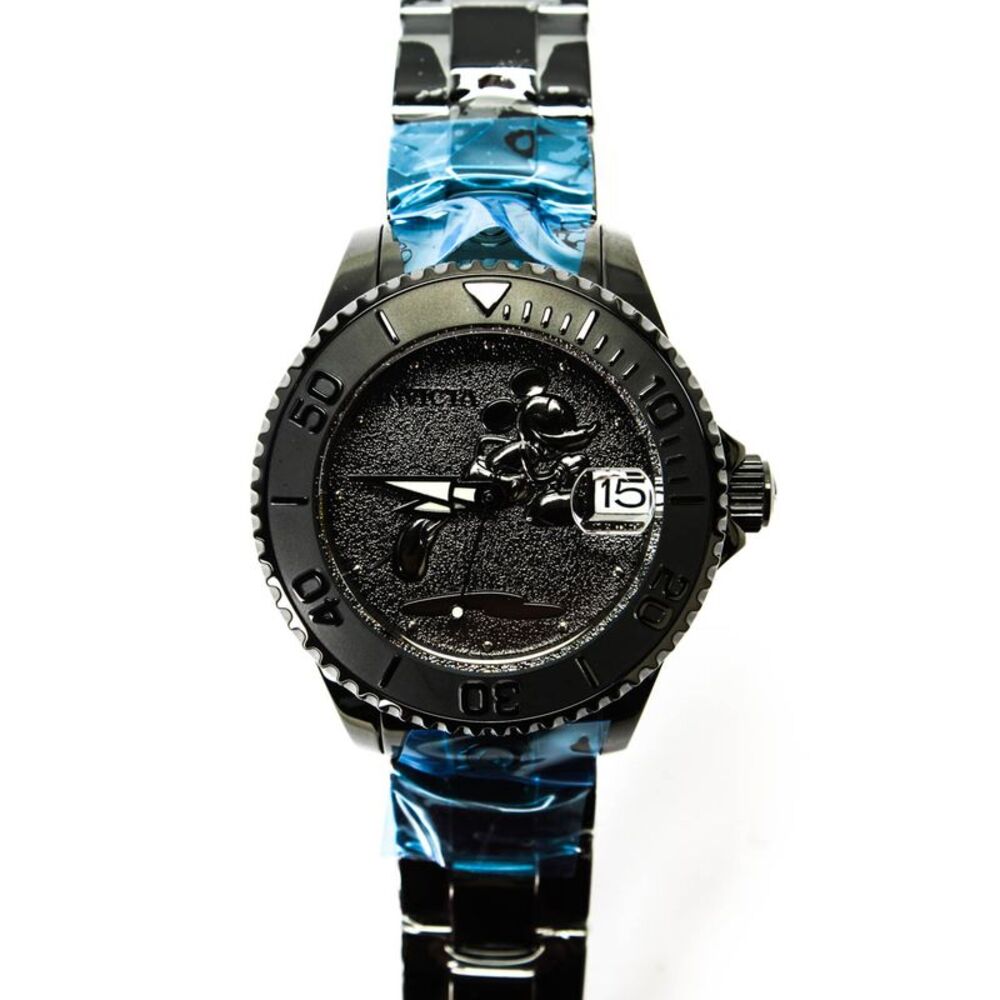 Invicta Womens Black S. Steel Ltd Edition Mouse 24532 Automatic Watch 38mm NWOT